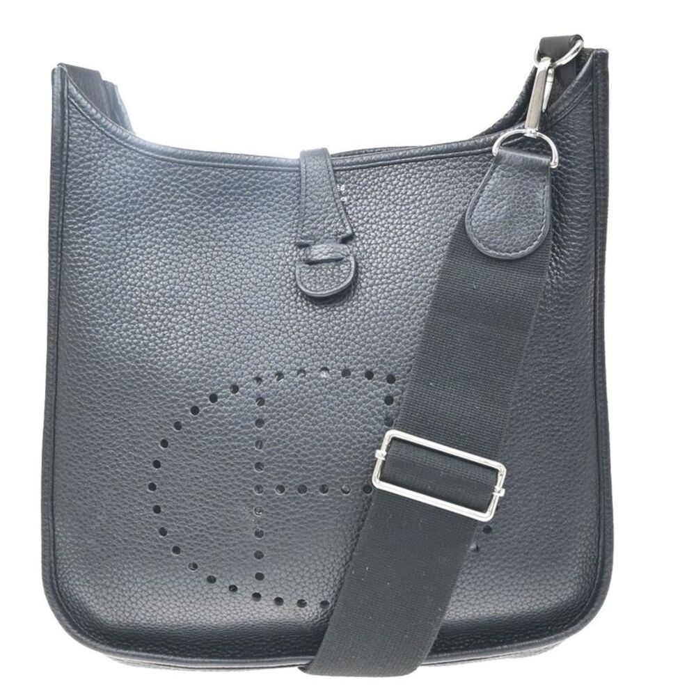 Hermes Evelyne Bag Gen Iii Clemence Black Leather Shoulder Bag Bag